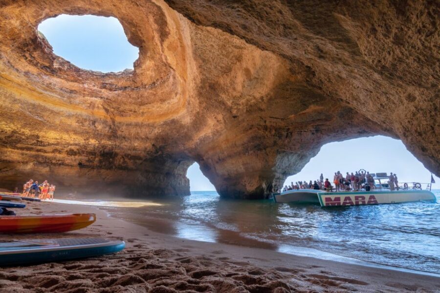 Albufeira: Caves and Coastline Catamaran Cruise to Benagil - Catamaran Comfort at Marina de Albufeira and the $35 Value