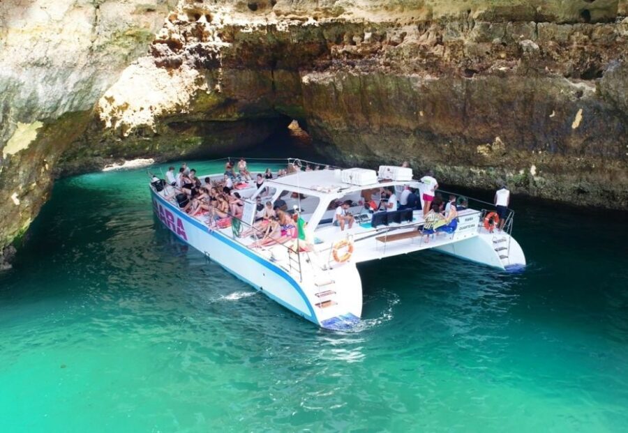 Albufeira: Caves and Coastline Catamaran Cruise to Benagil - Benagil Caves Area: close looks without going inside