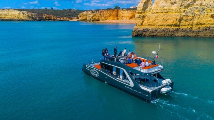 Albufeira: Coastline and Benagil Caves Tour by Catamaran - What the Onboard Experience Feels Like