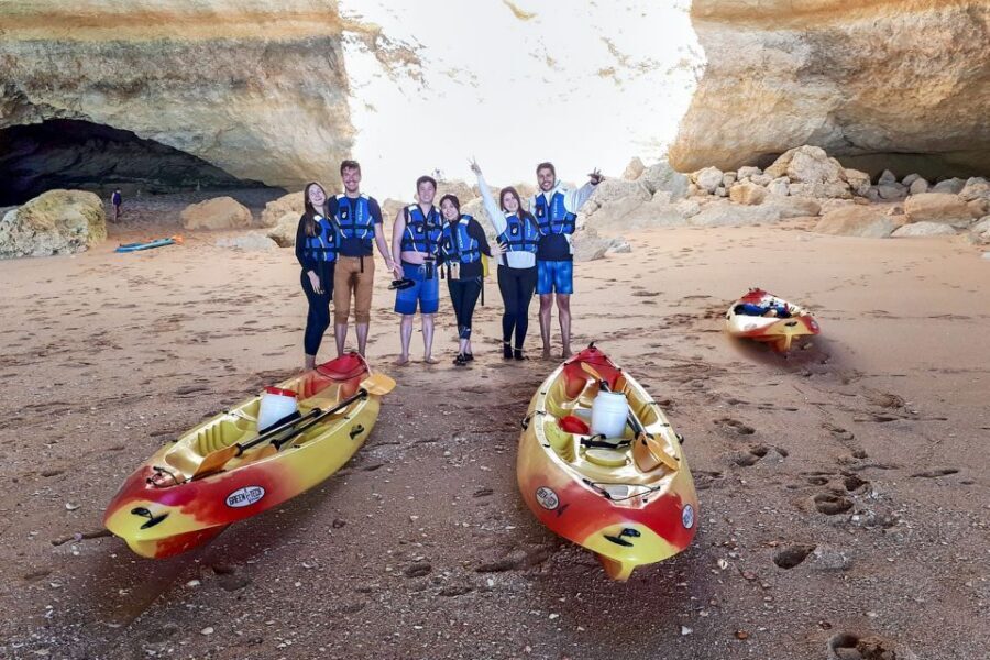Benagil: Benagil Caves and Secret Spots Guided Kayaking Tour - Crowds and the smart call: go early when you can