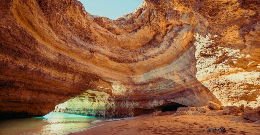 Benagil: Caves, Coves & Secret Beaches Guided Kayaking Tour - Benagil Beach launch: start under the limestone cliffs