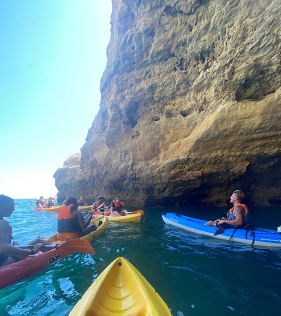 Benagil: Caves, Coves & Secret Beaches Guided Kayaking Tour - Praia da Marinha: a short visit plus time to enjoy the beach side