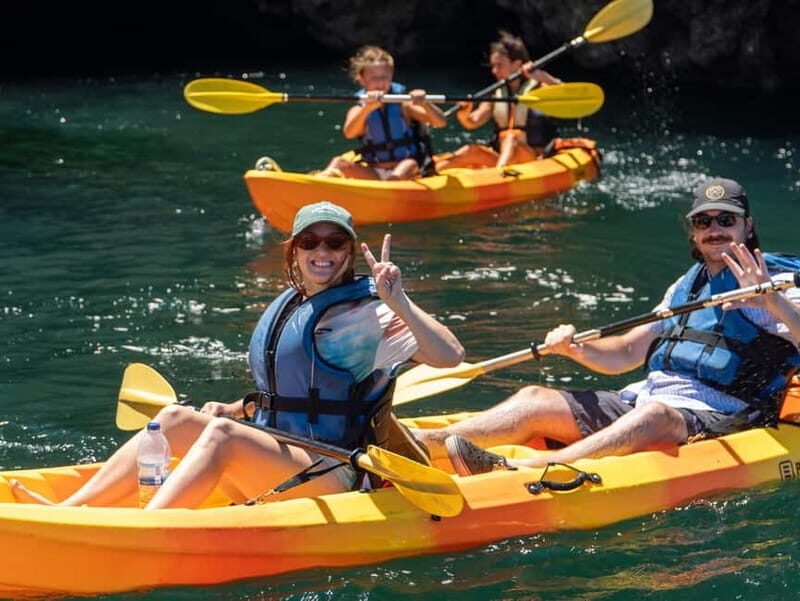 From Lagos: Ponta da Piedade Caves Kayak Tour from Catamaran - What you’ll actually do inside the caves and arches