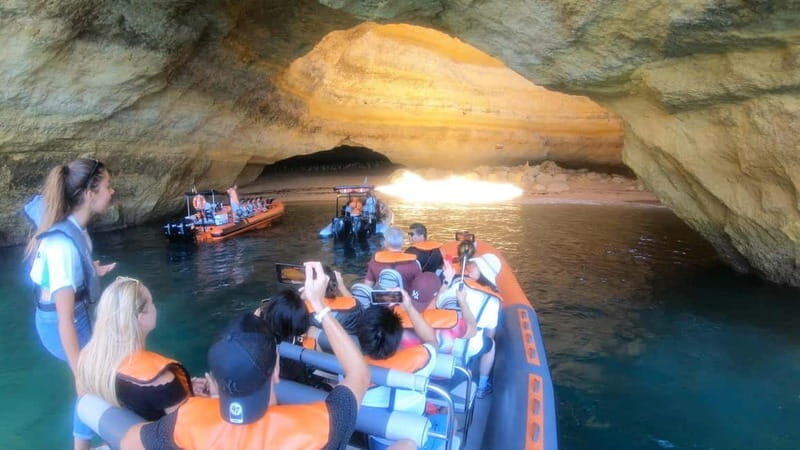 From Lagos: Scenic Cruise to the Benagil and Carvoeiro Caves - Lagos departure and the coast run past Alvor, Portimão, and Carvoeiro