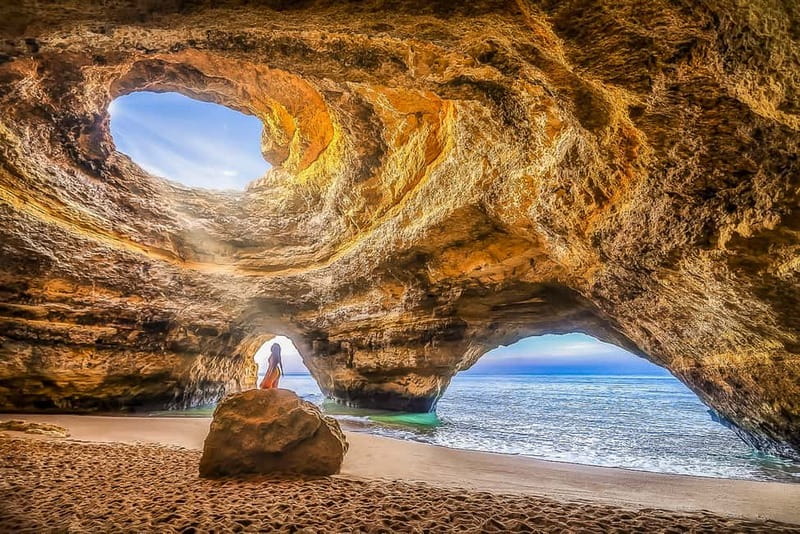 Portimão: Benagil Caves Speed Boat Tour with Sunset Option - The Benagil Cave Part: Sunbeams, Sea Echoes, and the Non-Swim Rules