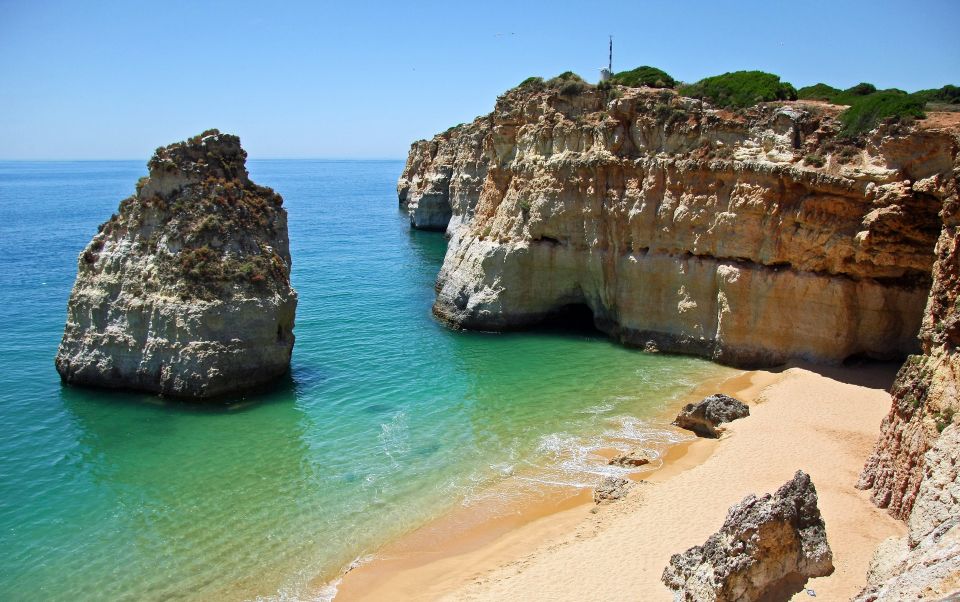 Portimão: Benagil Sea Caves Speedboat Adventure Tour - Carvoeiro and Algar Seco: cliffs, rock formations, and photo angles