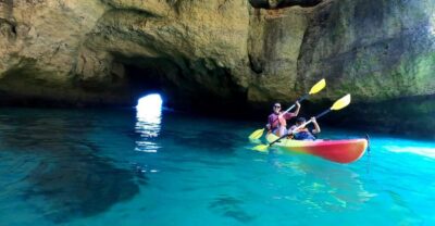 Portimão: Kayak Tour of Benagil Caves - The 30-minute catamaran cruise: cliffs, beaches, and easy orientation