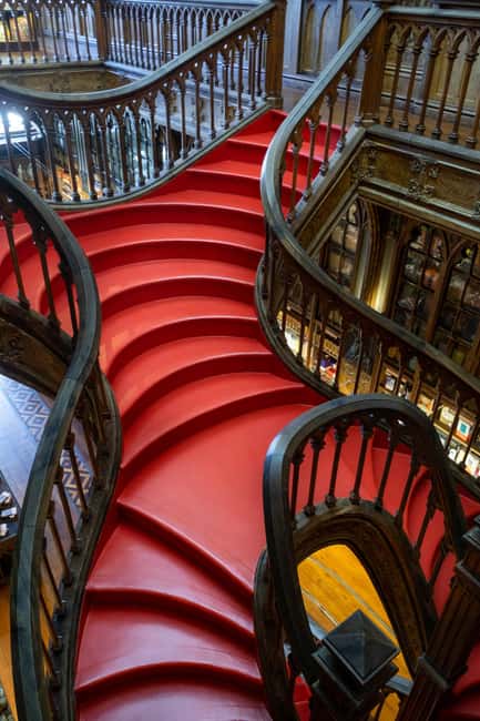 Porto: Livraria Lello Entry Ticket & Foundation Option - Livraria Lello’s Staircase, Stained Glass, and Neo-Gothic Glow